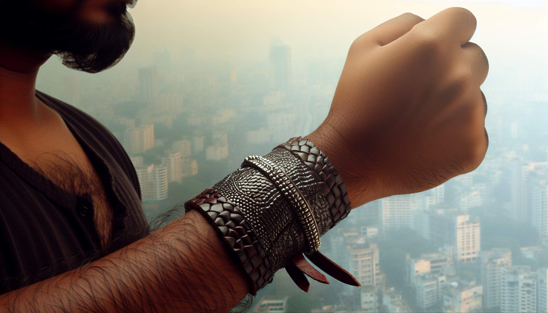 bracelet-homme-cuir-acier-style-elegant bracelet-homme-cuir-acier-style-elegant