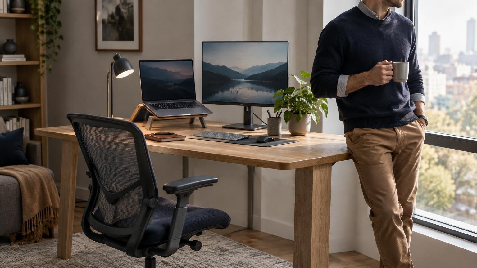Aménager un bureau à domicile : siège, hauteur, écran, lumière